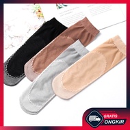 Gratis Ongkir - Kaos Kaki Stocking Pendek Wanita Anti Slip / Kaos Kaki Wanita Model Stocking
