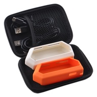 Hard EVA Carrying Case for Flipper Zero, with Flipper Zero Silicone Case Cover - Pack of 2 - Orange 