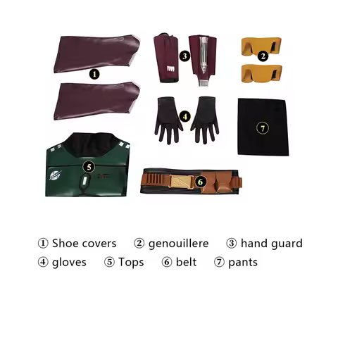 Boba Fantasia Fett Cosplay Costume Disguise Men Full Set Clothing Halloween Carnival Part Suit