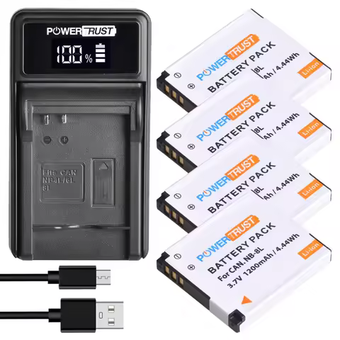 1200mAh NB-8L NB8L Battery and Charger for Canon PowerShot A2200 A3000 IS A3100 IS A3150 IS A3200 IS