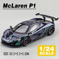 LEO 1:24 McLaren P1 Supercar Diecast โมเดล รถอัลลอยด์รถยนต์ของเล่นคอลเลกชันของขวัญสําหรับเด็กชายสาว 