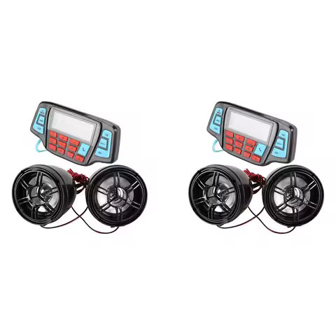 A14U-2X Motorcycle Mp3 Music Player Audio Hands-Free Bluetooth Stereo Speaker Fm Radio Waterproof Au