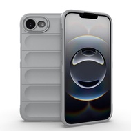 For iPhone 17e / 16e Magic Shield TPU + Flannel Phone Case(Black)