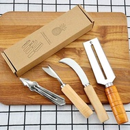 W2A3/6 4pc/Set Stainless Steel Creative Pineapple Peeler Easy Pineapple Knife Cutter Corer Sr Clip F