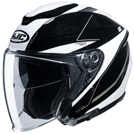 HJC i30 Slight Open Face Motorcycle Helmet - Black/Red, Size S