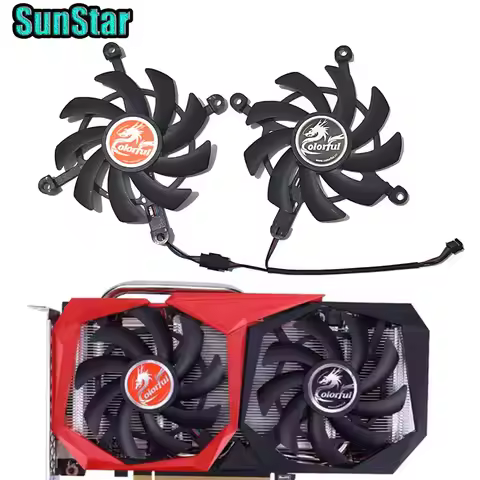 New 2PCS 85MM 4PIN GTX 1660 RTX 2060 Super GPU Cooling Fan,For Colorful GTX 1650 1660 1660Ti RTX 206
