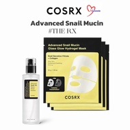 COSRX Advanced Snail Mucin Glass Glow Hydrogel Mask 3 sheets+Advanced Snail 96 Mucin Power Essence