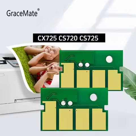 4PCS Toner Chip Cartridge CS725 CX725 74C1SK0 74C2SK0 74C4SK0 74C5SK0 Compatible for Lexmark CS720de