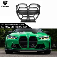 Dry Carbon Fiber Grille For BMW G80 G81 M3 G82 G83 M4 Front Bumper Kidney Grill Auto Racing Grid 202