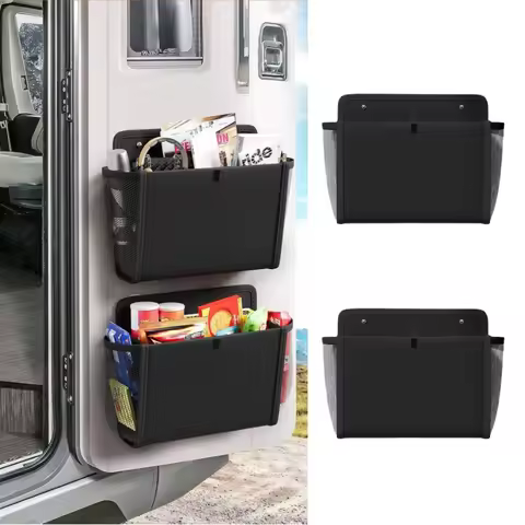 1pc RV Door Hanging Storage Bags - Fabric Wall Mount Organizer for Shoes Snacks & Accessories Wall M