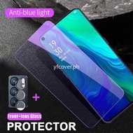 OPPO Reno 6 5G Anti Blue Ray Tempered Glass OPPO Reno6 Z Reno 5 4 3 Pro 5F Reno5 F A94 A74 A54 5G 4G A93 A53 A92 A72 A52 Full Coverage Screen Protector Protective Glass Film