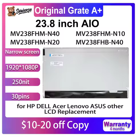 23.8 Inch New Original MV238FHM-N10 MV238FHM-N20 MV238FHM-N40 MV238FHB-N40 LCD Screen Display Panel