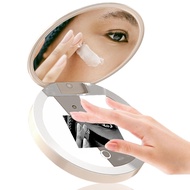 Diyeeni Compact Mirror with UV Camera for Sunscreen Test, Travel Lighted Makeup Mirror, 2X Magnifica