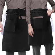 2/3Pocket Chef Apron Half Body Men's Kitchen Apron Half Body Women's Working Restaurant Apron