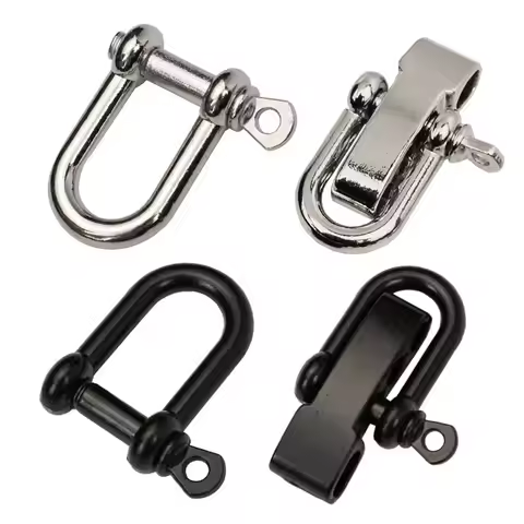 Paracord Bracelet Shackle Buckle Metal Adjustable Bow Anchor U Shackle Clip Adjustable for Survival