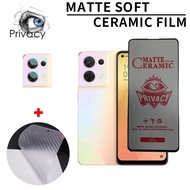3 in 1 OPPO Reno 7Z 5G Anti Spy Soft Ceramic Matte Privacy OPPO Reno 8z 7 8 5Z 5 Pro Lite 5G Screen Protector