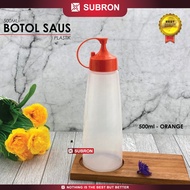 SUBRON Botol Saus 500ml Sambal Tomat Kecap Minyak Mayones Plastik Warna Sauce Ketchup