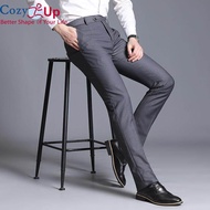 Cozy Up Men Business Suit Pants  Black Navy Loose Pants for Men