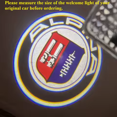 2pcs car door LED welcome lamp projection for Alpina LED lamp courtesy lamp footlights decorative ac
