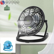 MYROE Desk Fan, with 4 Blades USB Powered Table Fan, Portable Strong Wind Adjustable Desktop Mini USB Fan Summer