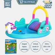 Bestway 53097 Slide Pool | Fountain | Lifeguard Tower Play Center Kids