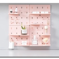 Penyusun Papan Peg Gantung Dinding Rak Penyimpanan Tanpa Tebuk Rak Penyimpanan Papan Lubang Plastik 