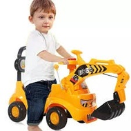 Ride on Large Big Excavator Kids MUSIC Children Ride On Excavator Toys Birthday Present Toys Manual 