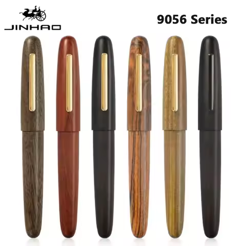 Jinhao 9056 Natural Wood Fountain Pen EF/M/F Extra Fine Nib Ink Pen Luxury Elegant Writing Pen Offic