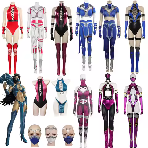 Tania Shiranui Cosplay Nitara Mai Costume Sinedl Mileena Kitana Jumpsuit Game Mortal Cos Kombat Clot