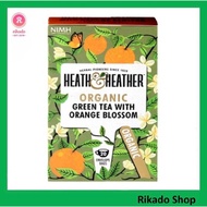 Heath & Heather Organic Green Tea with Orange Blossom 20 Tea Bags Teh Rasa Segar dan Wangi Energetic