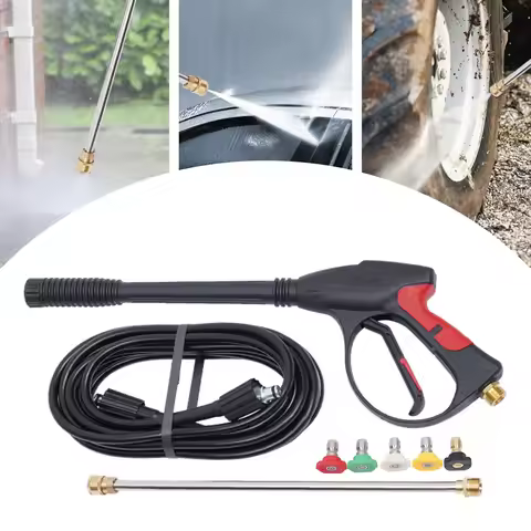 3000PSI Power High Pressure Washer Spray Gun Car Washing Kit Washer Gun + Spray Wand+ Lance Nozzle+ 