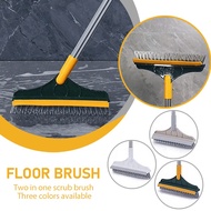 Floor Scrub Brush 2 In 1 Long Handle Bathroom Wiper Stiff Bristle Window Squeegee Magic Broom Floor 