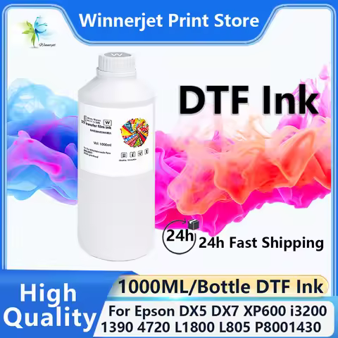 DTF 1000ml/Quality Ink Direct To DTF Film Transfer Ink for All Epson DX5 DX7 4720 XP600 L1800 1390 L