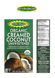 [PRE-ORDER] LETS DO ORGANIC CREAMED COCONUT UNSWEETENED 200G BY EDWARD & SONS – GLUTEN FREE VEGAN RE
