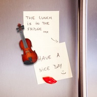 hanhan1 Tbest Refrigerator Sticker Basswood Violin Sd Ornnt 3 Dimeonal Decorative ARY