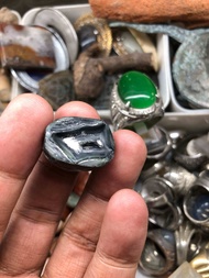 Batu cincin tundung turuk pengasihan kuat laki dim batu 24x18x8 aksesoris fashion perhiasan DIY