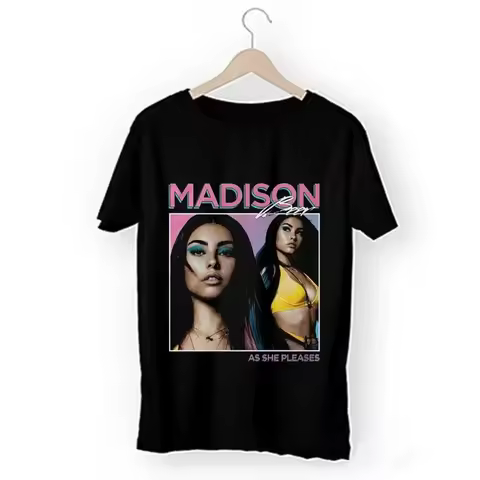 Madison Beer As She Please Cotton Black All Size T Shirt Kk304