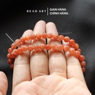[1 Bead] 6MM Orange Sunstone (Sun) A, Mixed Feng Shui Bracelets, Beads, Fire Element, Earth S50