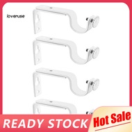 /LO/ Deformation-resistant Curtain Rod Bracket Curtain Rod Bracket Strong and Easy-to-install Curtain Rod Holders for Home Set of 4