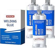 VICPRICME 1.76 oz Metal Epoxy Glue, 2 Part Heavy Duty Cold Welding Glue for Metal to Metal, Metal to Plastic, Metal to Ceramic, Best Glue Auto Repair Putty, Marine Filler (3 pcs)