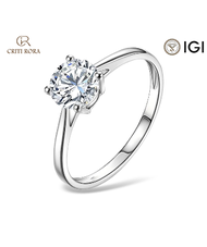 0.5-3 กรัม แหวนเพชร พร้อมใบรับรอง IGI (LAB-Grown Diamond Ring) “เพชรปลูก คือ เพชรแท้”,แหวนทองขาว 14K
