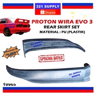 MITSUBISHI EVO3 Rear Skirt Lip  SET FOR Wira Sedan  PU4259 E3 EVO 3 Rear Skirt Belakang Bodykit body Proton Sedan Car