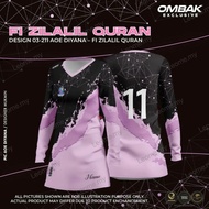 Baju Muslimah Couple Set Labuh Jersey Muslimah Custom Name and Number Microfibre Malaysia Plus Size 