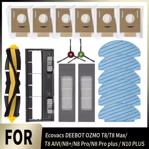 Filter Dust Bag Main Brush HEPA Filter Accessories For ECOVACS Deebot OZMO T8 T8 Max T8 AIVI T9+ N8 