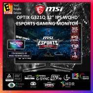 MSI OPTIX G321Q E-SPORTS GAMING MONITOR 32" IPS 2560x1440 WQHD /170Hz /1MS /NVIDIA G-SYNC/ 3YR WARRA