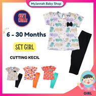 (6-30M) Baju Budak Perempuan Baju Baby Girl SHKL SKL Baby Kids Clothing T-shirt Seluar Panjang