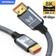 Anmck HDMI-compatible Cable 4k 2.0 8K 2.1 3m 5m Support ARC 3D HDR 4K 60Hz Ultra HD for Splier Switch PS4 TV Box Project