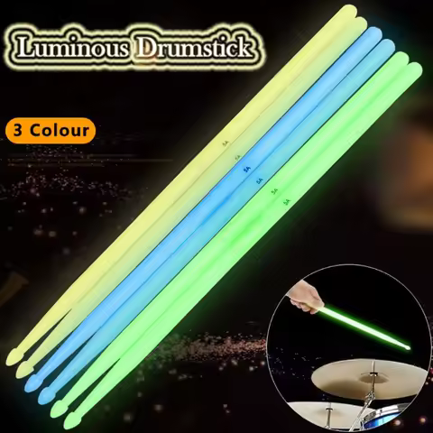 5A Luminous Drum Set Drumsticks, Matte Luminous Drumsticks, Jazz Drum Drumsticks, Glow Sticks - Thre
