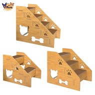 Perfk Pet Dog Stairs Ladder Pet Steps Accessories Dog Ramp for Small Dogs Cats Pet Cat Stairs Dog Cl