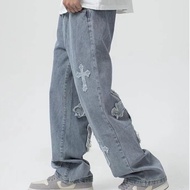 Men Baggy Trousers Cross Mens Loose Jeans Pants